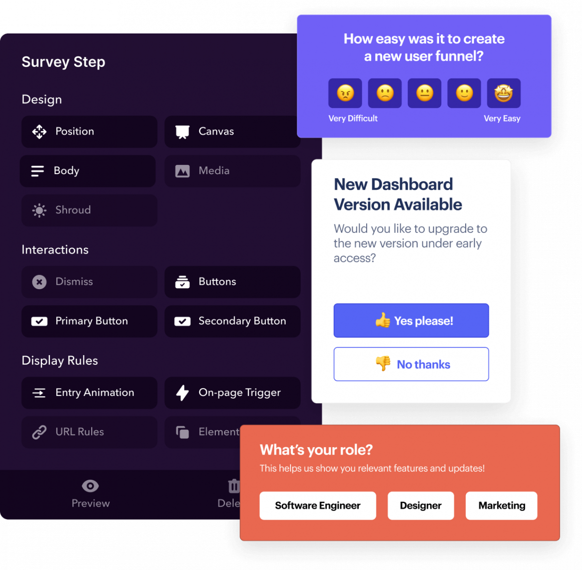 Triple your feedback with stunning in-app surveys