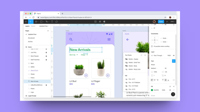 A screenshot of Figma’s easy-to-use builder