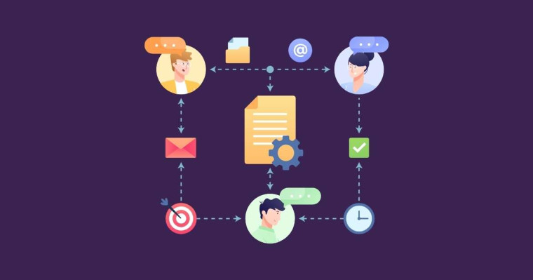 An illustration that shows various users being engaged and activated