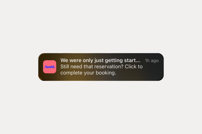 An example of a push notification