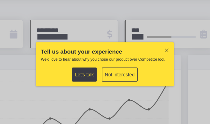 Screenshot the competitor usability testing survey example