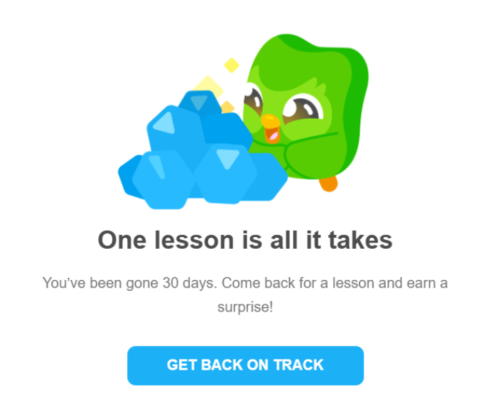 An image of Duolingo's email