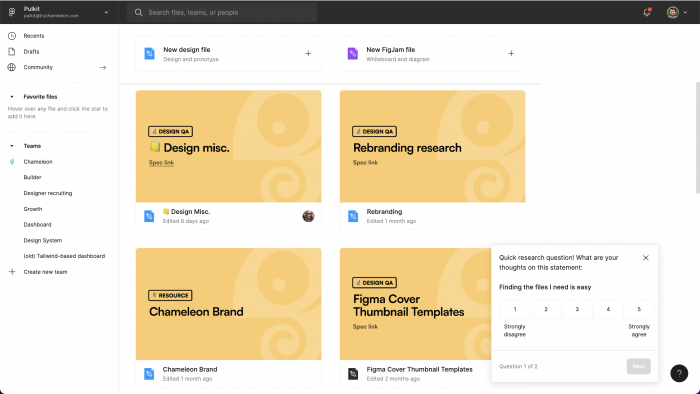 An image of Figma's microsurvey inpiration