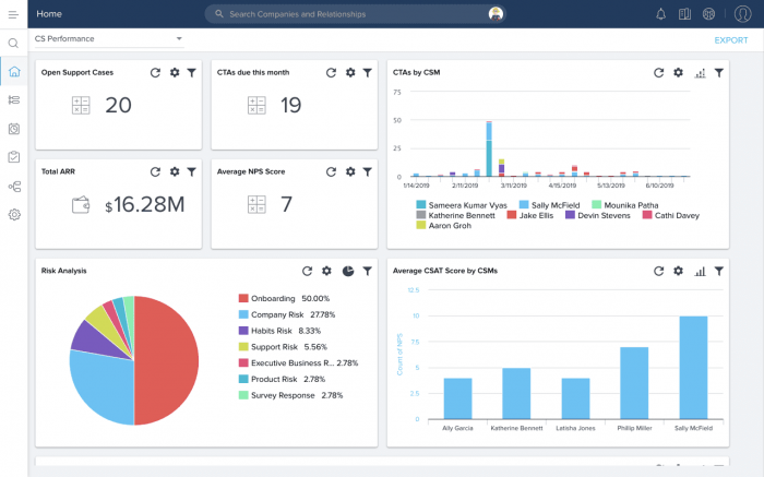 Gainsight dashboard interface