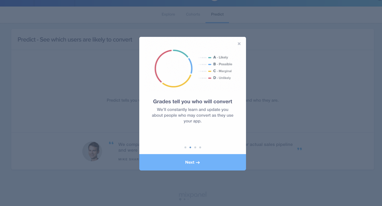 Mixpanel Feature Announcement Modal