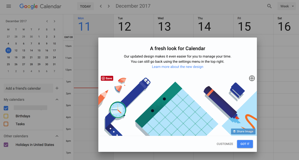 google calendar rebrand announcement