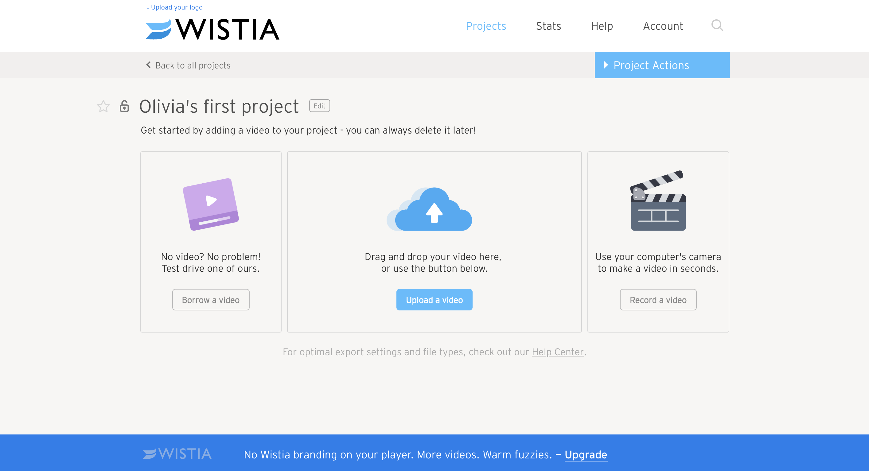 wistia upsell banner